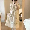 Vêtements de nuit pour femmes Pyjamas Robe mi-longue en vrac Version coréenne mignonne vêtements de nuit et Robe de bain femmes peignoir vêtements de maison Onesie nouveau vêtement de nuit WomanC24319