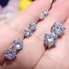 Orecchini a bottone Orecchini in oro bianco massiccio 14 carati 1CT / pezzo Diamante tondo per signora Bellissimo regalo di gioielli D Colore AU585 Orecchino