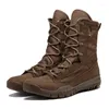 Fitnessschoenen Topfight Koffie Kleur Hoge buis Militaire laarzen Heren Outdoor Ulitra Licht Duurzaam Combat Army Tactische training