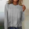 Women's T-Shirt Elegant WomenS Long Sleeve T-Shirts Crew Neck Slim Fit Tops Sexy Basic Tee Cloud Pro Collection ClothesC24319