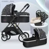 Strollery# 3 w 1 Baby Stroller Siedzony i położony w obu kierunkach powóz dla niemowląt Wysoki Krajobraz Absorbera Noworodka Pram L240319