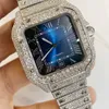 Relógio de luxo relógios para homens mecânico hip hop bussdown vvs moissanite diamante marca stainls aço marca superior suíço digners