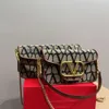 Shop design handbag wholesale retail Chain Bag Womens Classic Leather Palladium Gold Buckle Detachable Shoulder Handbags