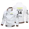 Jaquetas masculinas Aston Martin F1 Jacket 2024 14 Fernando Alonso Jack Van F1 Fórmula 1 Racing Suit Motocicleta Uniforme Jaqueta