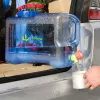 Outils MagiDeal 12L léger Portable en plein air Camping voiture transporteur d'eau seau bidon conteneur de stockage avec poignée robinet d'eau