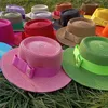 Chapeaux à large bord Chapeaux de seau Chapeau d'été nouvel arc M jazz réglable hommes et femmes chapeau str Fedora chapeau de soleil peut colorer le chapeau de plage Y240319