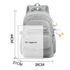 College Student Rucksack Large Capacity Casual Book Bags Nylon Fashion Waterproof Multifunktionellt med Pendant för utomhussport 240304