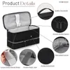 Storage Bags Portable Hair Dryer Case Waterproof Large Capacity Curler Bag Double-Layer For Curling Iron Styling Tools