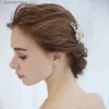 Diademi filati fiore pettini per capelli per la sposa accessori per capelli da sposa pettini fatti a mano nei capelli festa di ballo pettine per capelli da sposa accessorio da sposa Y240319