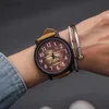 Wristwatches 2023 Vintage Casual Watch Women Watch Fashion Starry Sky Watches Women Large Dial Sport Watch Women Quartz Couple Watches 24319