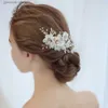 Diademi filati fiore pettini per capelli per la sposa accessori per capelli da sposa pettini fatti a mano nei capelli festa di ballo pettine per capelli da sposa accessorio da sposa Y240319