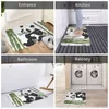 Tapis de bain tapis pour douche décor à la maison mignon Panda manger bambou pied dessin animé toilette séchage rapide antidérapant salle de bain tapis