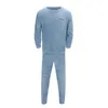 Mannen Nachtkleding Mannen Flanellen Pyjama Set Winter Warme Losse Homewear Kleding Past Lange Mouw Nachtjapon Pijama Hombre