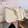 Totes Marque Designer Femmes PU Sac à bandoulière en cuir Jaune Blanc Noir Simple Bandoulière 2024 Mode Demi-Lune Sacs Sacs à main de bal