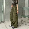 Pantalon Cargo pour femmes, Streetwear, Vintage, mode, taille haute, Baggy, ample, survêtement, jambes larges, jogging, Y2K, 240304