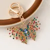 Porte-clés mignon animal coloré papillon porte-clés sac pendentif voiture anneau cadeaux