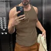 Mens Tank Tops Malha O-pescoço Sem Mangas Oco Out Casual Roupas Masculinas Streetwear Cor Sólida Moda Coletes S-5XL INCERUN 240313