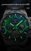 ساعات المعصم 2024 Glenaw Men's Leisure Mechanical Wristwatch Moon Movel Fash Fere