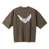 Designer Men's T Shirts Peace Pigeon High Street Retro Hip Hop Loose Heavyweight Couple T-shirt