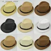 Breda brimhattar hink hattar 2018 Retro str Fedoras toppjazz platt hatt vår/sommar bowling hatt klassisk hatt casual strandhatt y240319