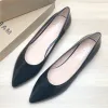 Lägenheter Lady Simple Simple Shiny Flats mjuk bekväm slip på baletten Mujer Point Toe Driving Shoes Spring Cute Footwear China Storlek 48