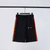 designer shorts men beach pants summer fashion casual rainbow striped Shorts mens womens letters print weatpants