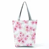 Totes Voyage Mode Sac à bandoulière Réutilisable Impression pratique Beau style japonais Fleur de cerisier Sac à main Shopping Grande capacité