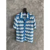 Casablanca Knitted Hollow Shirts Designer Casual Sports Loose Tops Small Fragrant Knit Cardigan Shirt Casa 527