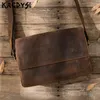 Bag Real Cowhide Leather Manual Mens Messenger Bags Retro Soft Shoulder Luxury Casual Message Male Fashion Crossbody