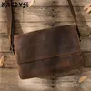 Borsa in vera pelle di vacchetta Manuale Borse a tracolla da uomo Borsa a tracolla morbida retrò di lusso con messaggio casual Moda maschile