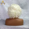 Pruiken Gekruld Blond Synthetische Kanten Voorkant Pruik Lijmloos Roze Monroe Bobpruik Aiva Peruca Hittebestendig Cosplay Korte pruiken Voor zwarte vrouwen