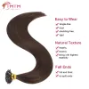 Estensioni TMTM U Tip Fusion Estensioni dei capelli Punte per unghie Estensioni dei capelli umani Italiana Cheratina Capelli vergini Utip Bondings 1G/Pc 50G 100G/pacco