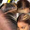 Sentetik peruklar sentetik peruklar vurgulu kahverengi düz dantel ön peruk insan saç perukları kadınlar için dantel kapama peruk ön kopuk bal sarışın renkli ucuz peruklar 240329