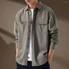 Męskie koszulki man-man bluzki biznesowe jesienne zimowe kolorowe kolory kardigan moda odzież Downown kołnierz 2024 Bluzka Bluzka