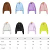 8 colori lu yoga Abbigliamento maglione a collo alto da donna imbottito in spugna mezza zip giacca ampia manica lunga abbigliamento da jogging fitness yoga