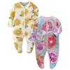 Baby Girls Sleepers Pajamas Babies born Boys Jumpsuits 2 PCSlot Infant Sleepsuit Sleepwear 0 3 6 9 12 Months Clothes 240313