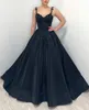 a line Gorgeous gothic spaghetti boho dresses bridal gowns appliques lace up back country black wedding dress spghetti bridl ppliques lce bck blck