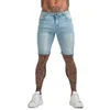 GINGTTO Denim Shorts hommes été Homme vêtements coupe maigre décontracté coton mode Style taille élastique arrivées dk37 240313