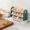 Bouteilles de rangement, boîte à œufs, support rotatif pour réfrigérateur, gain de place, organisateur de cuisine