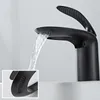 Badrumsvaskar kranar alla koppar kreativa bassänger och kall kran vitt vattenfall tvättstället hushåll enstaka hål