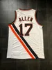 Aangepaste Josh Allen basketbalshirt heren gestikt wit zwart oranje elk naamnummer truien