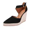 Sandali ryamag femminile sandali primaverila puntata scarpe tallone di punta a cuneo spessa scarpe da donna cave ad alto tallone