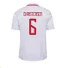 Kids Denmarks Soccer Jersey Chicharito 2024 Euro Cup Camisetas Kids Kit National Home Home Away Football Player Shirt Christensen Jensen Eriksen Dolberg