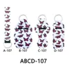 Keychains 4/12st Butterfly Pattern Keychain Charms Silver Color Metal Keyring Rectangle Lipstick Hand Sanitzer Holder Women Key Chains