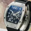 Mens Watch Designer Watch Luxury Brand RM010 Platinum Original Diamond Set Automatic Mechanical Mens Watch high quality