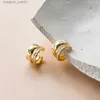 Stud 100% 925 Sterling Silver Zircon Geometric Earrings for Women Girl Texture Double Layered Design Jewelry Party Gift DropshippingC24319
