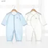 Rompers Summer Thin Baby Boy Girl Clothes Short-sleeved Cotton Solid Newborn Baby Soft Romper Newborn Clothing For 0-3 YearsC24319