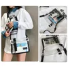 Bag PVC Shoulder Fashion Unisex Flap Transparent Crossbody Messenger Square Small Bags Women Men Shopping Handbag