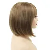 Syntetyczne peruki koronkowe peruki Kobiety syntetyczne peruki z grzywką jedwabne Brown Blonde Bob Hair Prawdziwe kostiumy peruki dla młodej damy 240328 240327