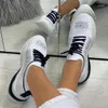 Buty zwykłe 2024Women Sneakers moda dhinestone panie wulkanizowane 2024 Flat Lace Up Walking dla kobiet